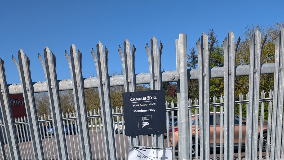 Campus & Co members-only supermarket gate
